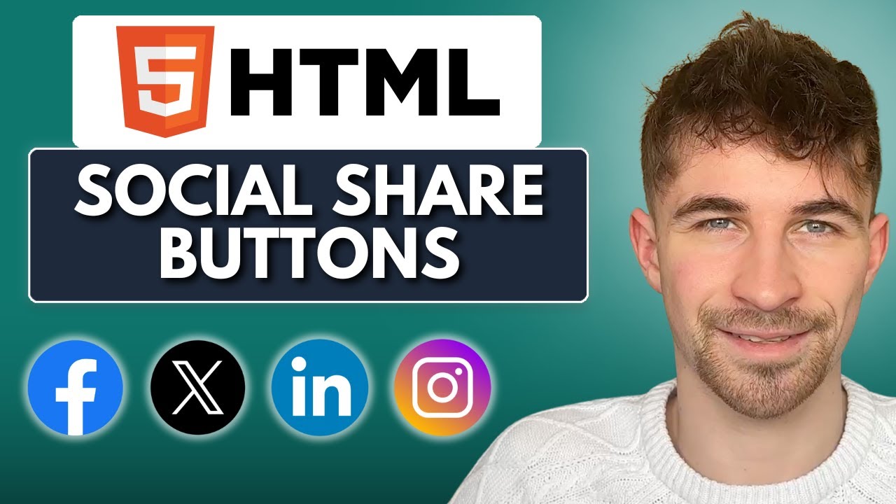 How to Add Social Media Share Buttons to HTML Website (2025) - YouTube