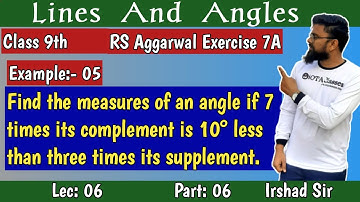 Find the measures of an angle if 7 times its complement is 10° less than three times its supplement