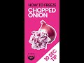 How to Freeze Chopped Onion #shorts