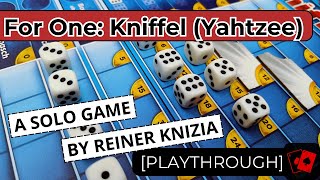 Playthrough | For One: Kniffel (For One Solo Game Series by Reiner Knizia)