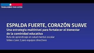 Video clase 2.Una estrategia multinivel para fortalecer el bienestar de la comunidad educativa