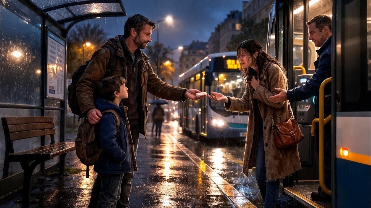 Il donne ses deux dernières pièces à une inconnue sous la pluie… Ce qui se passe une semaine plus...
