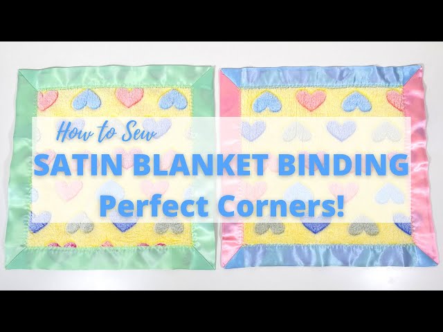 How to make a Fleece Blanket with Satin Binding (Mitered Corners)