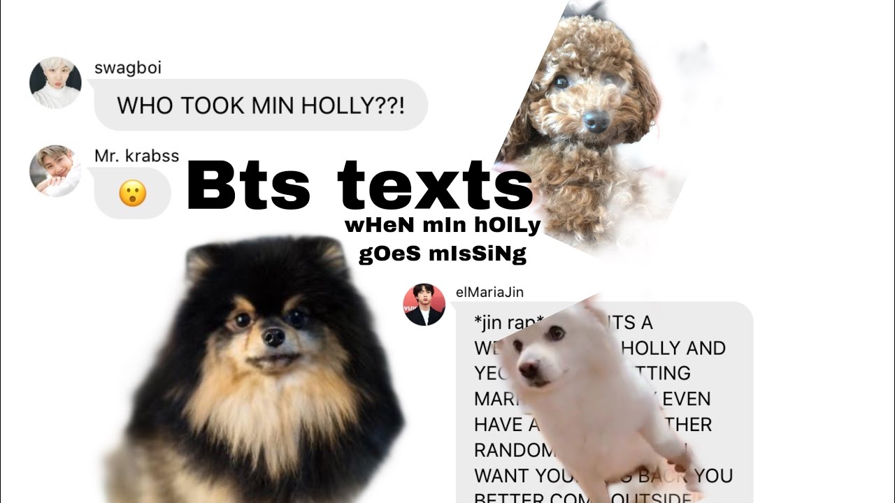 Bts texts- wHen mIn hOlLY gOeS mIsSinG