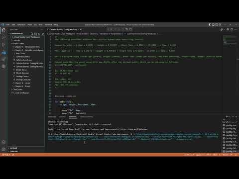 C Lab: Expression For Calories Burned During Workout