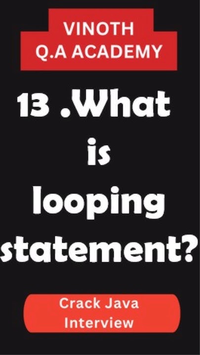 Java Interview Question and Answer: 13. What is looping statement in ...