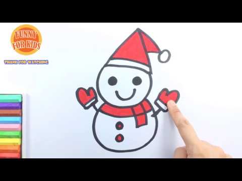 How To Draw Snowman Coloring And Drawing | Learn Colors For Kids | Funny For Kids