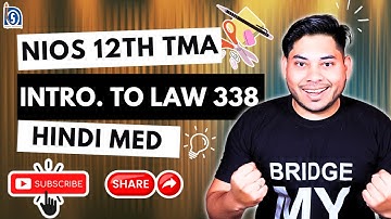 NIOS Introduction to Law 338 TMA Solution 2026 | Hindi Medium Class 12th Full Solved Assignment