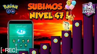  SUBIDA A NIVEL 47 Y JUGANDO EVENTO/DESAFÍO ANIVERSARIO en Pokémon GO!!