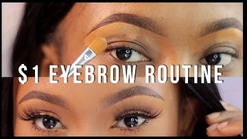 $1 EYEBROW ROUTINE FOR BEGINNERS | HOW TO DRAW YOUR BROWS USING PENCIL