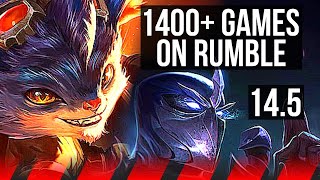 RUMBLE vs SHEN (TOP) | 1400+ games, 8/1/2 | EUW Master | 14.5