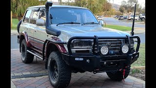 Rocksliders Side Steps Brush Bars to suit Toyota Landcruiser 80 Series