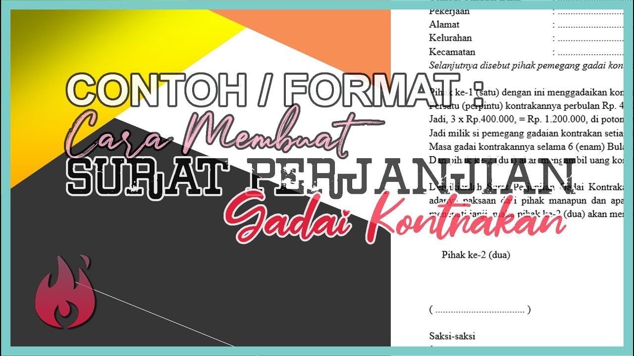 Featured image of post Contoh Surat Perjanjian Gadai Kontrakan Contoh surat perjanjian adanya kerjasama usaha perorangan tersebut ialah sebagai berikut