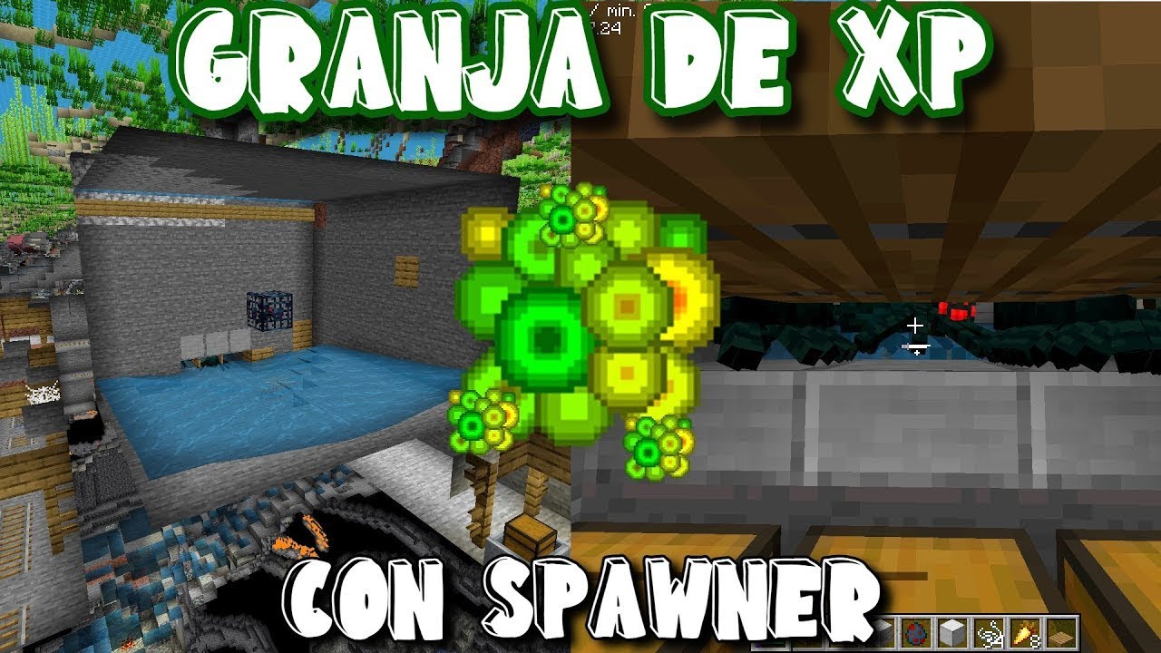 Granja de experiencia con Spwn de arañas Minecraft Bedrock "J-LAND