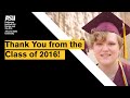THANK YOU from the Class of 2016!