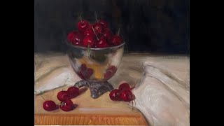 Alla Prima Oil Painting Cherry Still Life Time-Lapse