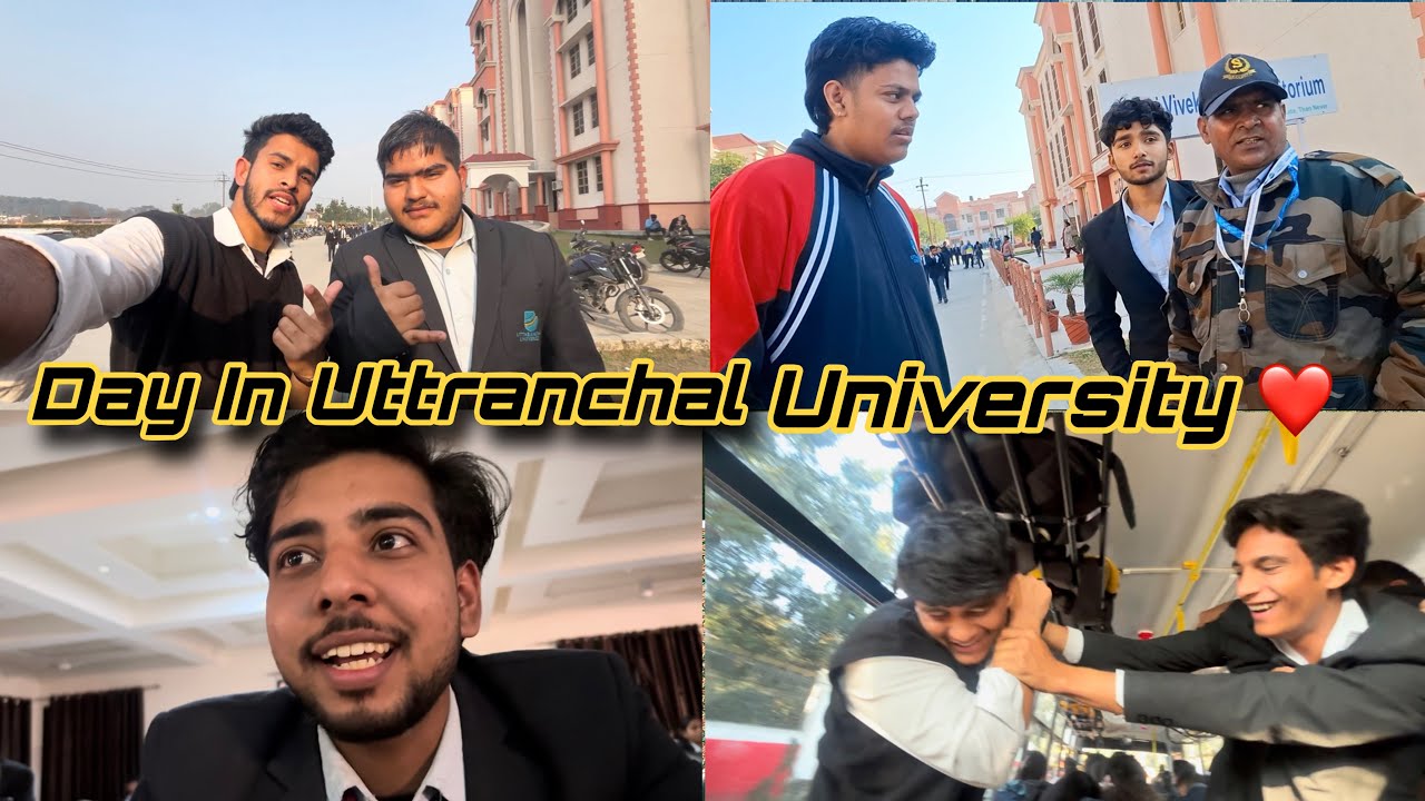 My friend is vlogging for a day In Uttranchal University ❤️🤣