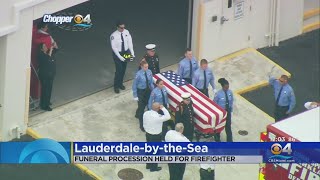 Funeral Procession For Coral Springs Firefighter