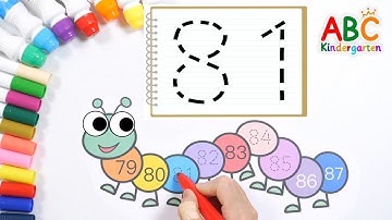 Read numbers from 81 to 85 | Learn numbers in a fun way by drawing and coloring them