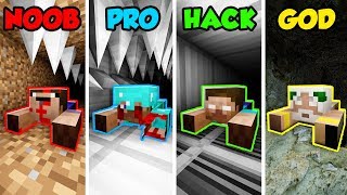 Minecraft NOOB vs. PRO. vs. HACKER vs GOD: SCARY TUNNEL in Minecraft! (Animation)