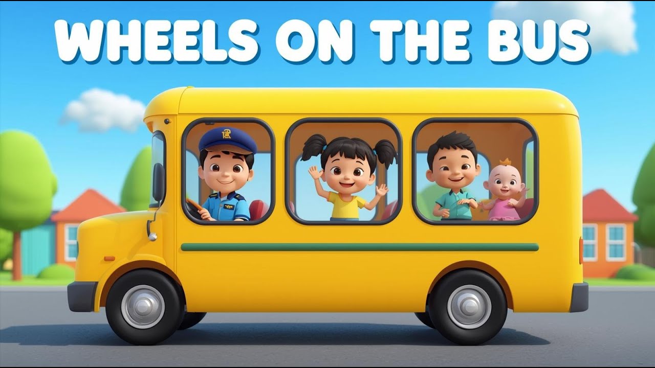 Колеса на автобусе 🚌 | Веселая детская песенка | Детские стишки и песенки для малышей