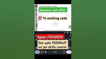 Pw Skills coupon code🤑||pw skills full stack web development course coupon code🤑#pwskills#fullstack