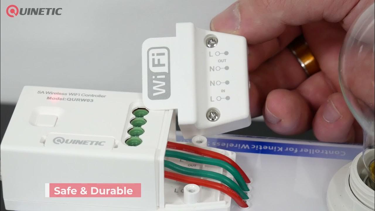 QURW03 5 Amp WiFi Wireless Switch Receiver YouTube