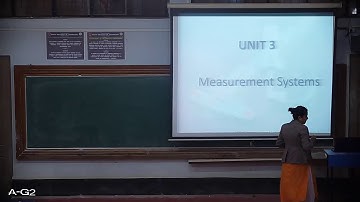 MMM VIDEO LECTURE SERIES NO 7 Measurement Systems  UNIT 3  Prof VB
