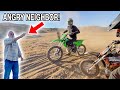 OLD MAN THREATENS US FOR RIDING DIRT BIKES!!