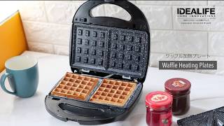 Idealife Sandwich Grill Waffle Toaster Maker Pemanggang Panggangan Roti 3 IN 1 IL-202 IL 202 IL202