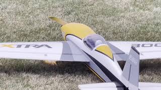Epic Eflite Extra 300 3D vertical climb and gliding decent in safe mode.