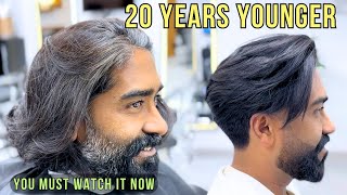 BEAUTIFUL HAIR TRANSFORMATION 🔥 MEN&#39;S HAIRCUT &amp; BEARED ★