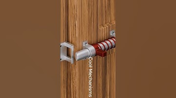 Automatic Door Lock System #woodworking #diy #diyprojects #3d #doorlock #3danimation