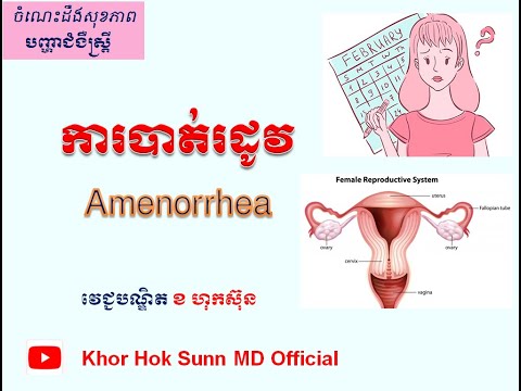 ការបាត់រដូវ​ចំពោះស្រ្តី /Amenorrhea of women l Khor Hok Sunn MD Official