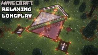 Minecraft Relaxing Longplay - Rainy Build Underground House - Cozy Cottage House - No Commentary