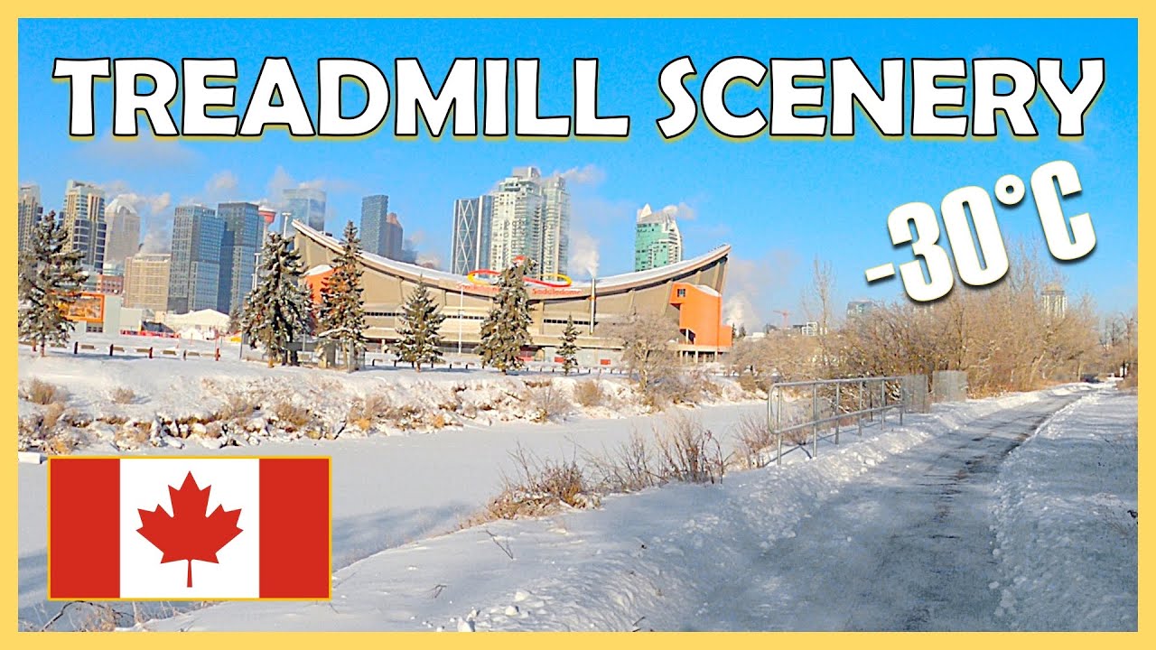 Crisp Calgary Run | Treadmill Workout Scenery | Virtual Running Videos | 1 Hour Virtual Run