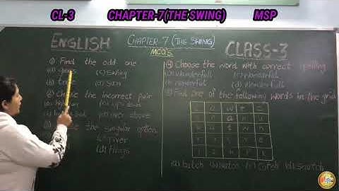 CLASS-3... SUBJECT-ENGLISH... CHAPTER-7...THE SWING... BASED ON MSP