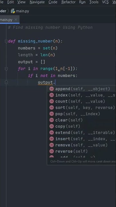 Find missing number using Python#codewithharry#python #programming# ...