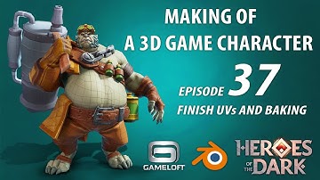 Finish UVs and baking - Create a commercial game 3D character episode 37