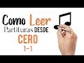 COMO LEER PARTITURAS DESDE CEROS / Curso COMPLETO 1 - 1 Ejercicios sencillos