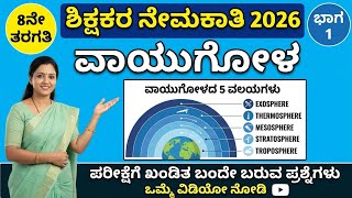 GPSTR 2026: ವಾಯುಗೋಳ (Atmosphere) Part 1 | Shikshakara Nemakati 2026 | Spardha Vaahini