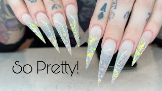 Watch Me Work: Encapsulated Glitter Nails Tutorial | Acrylic Fill