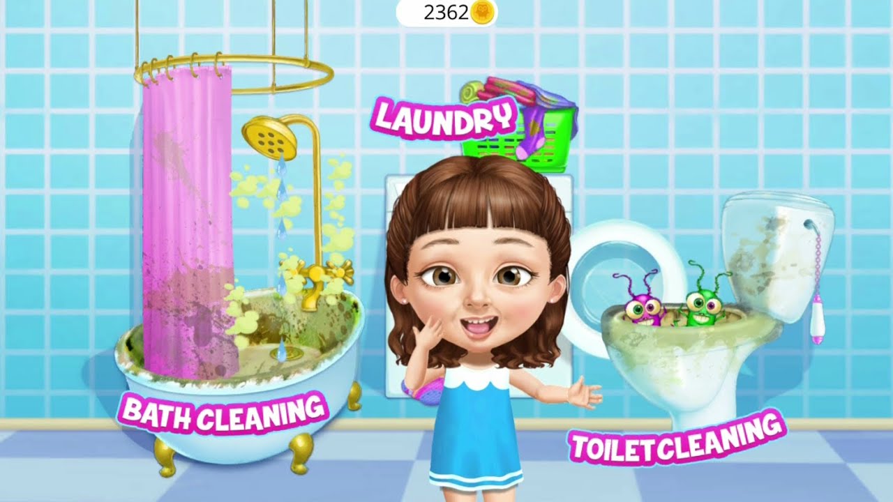 Cleanup toilet, laundry and bath cleaning Nursery Rhymes for Kids