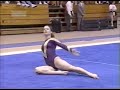 Jennifer wood lsu with a dynamic floor exercise opening with a huge full in for 9925