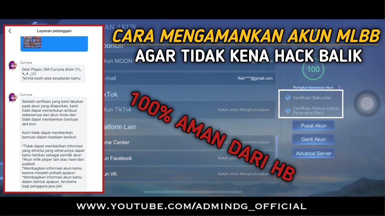 CARA MENGAMANKAN AKUN ML AGAR TIDAK DI HACK BALIK 100% AMAN TIDAK ...