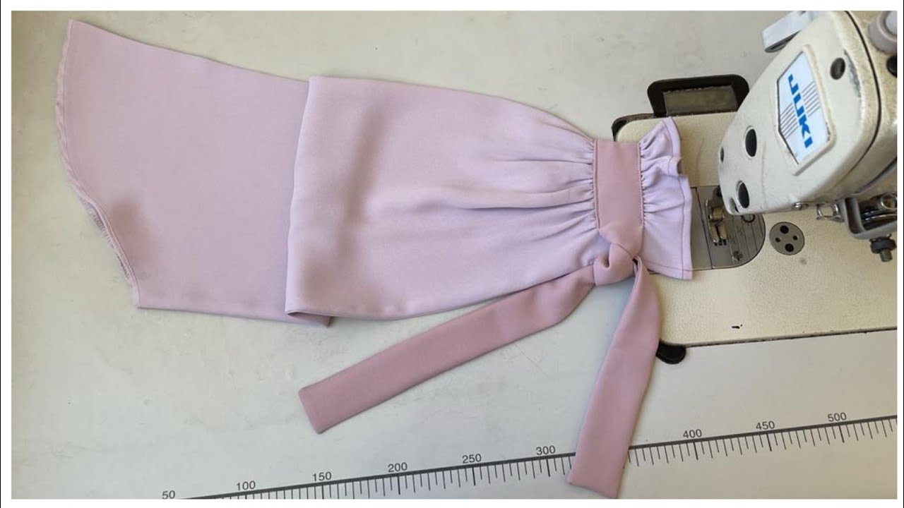 كيفية خياطة أكمام الكشكشة المربوطة لفستان أو شوميز... / برنامج تعليمي لتقنية خياطة الأكمام النسائية