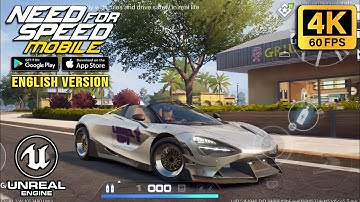 Need For Speed Mobile (Beta) Gameplay - McLaren 720s Spider Online Race & Open-World 4K 60Fps