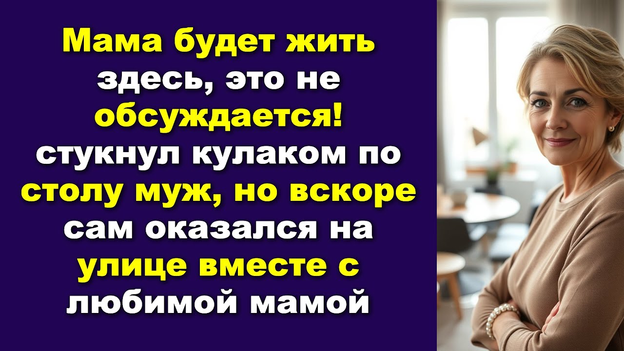 Мама будет жить здесь, это не обсуждается! стукнул кулаком по столу муж, но вскоре сам оказался