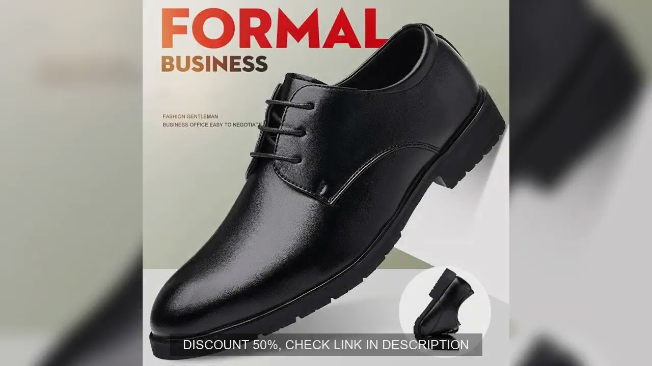 High Quality Formal Leather Men Dress Shoes Breathable Mens Casual Shoes Italian Luxury Brand Lace-U