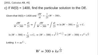 AP Calculus AB - 2011: #5